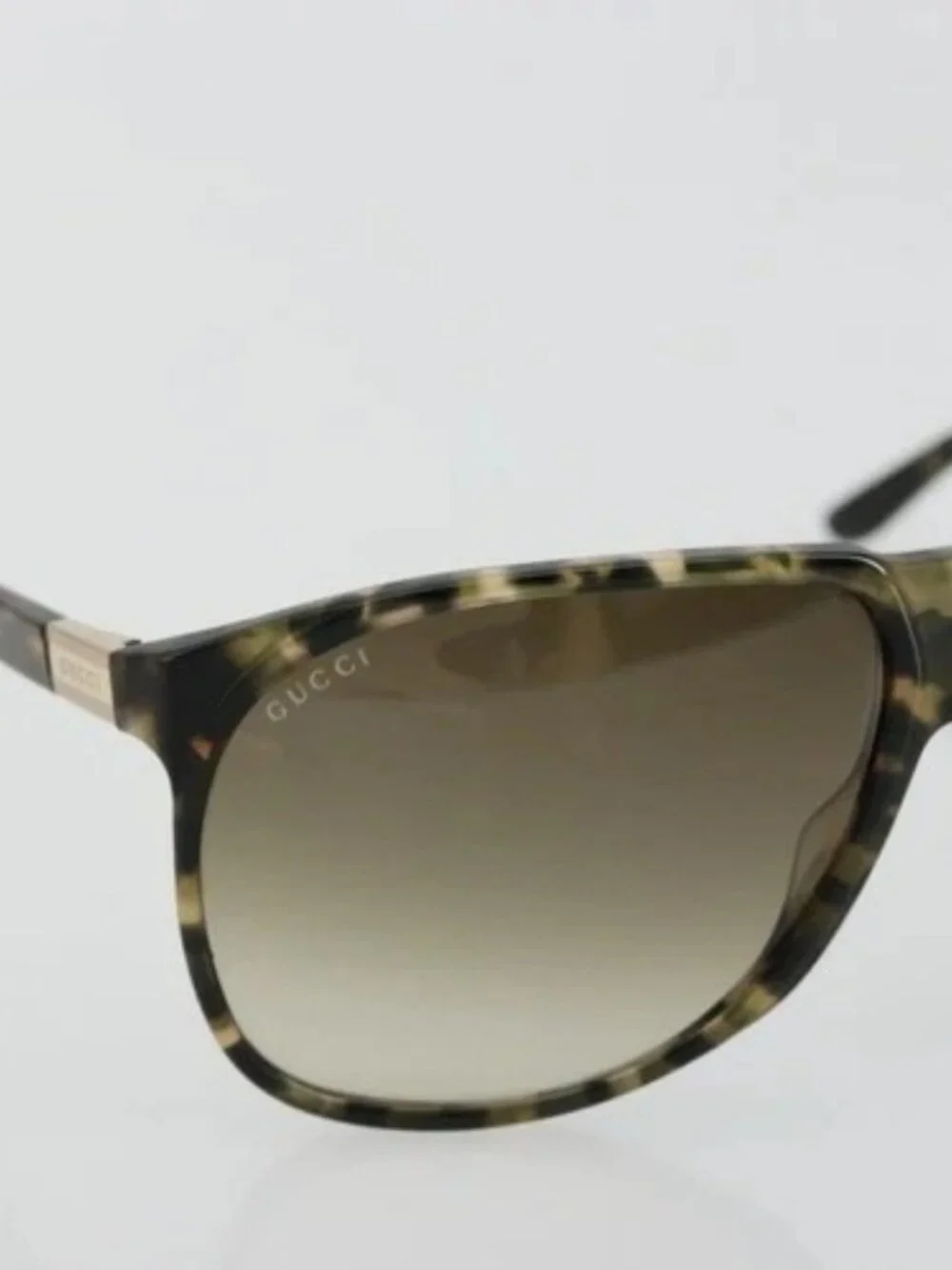 GUCCI Sunglasses plastic Brown Auth 179325A